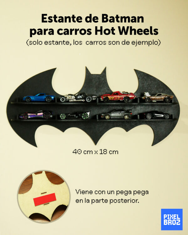 Estante de Batman para 8 carros Hot wheells
